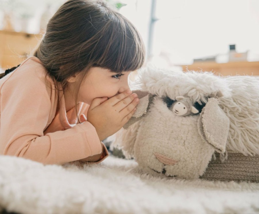 Kids Interiors & Decor * | Lorena Canals Woolable Pink Nose Sheep Storage Basket New Arrivals