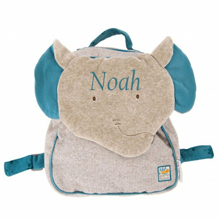 Gifts * | Moulin Roty Personalised Elephant Backpack