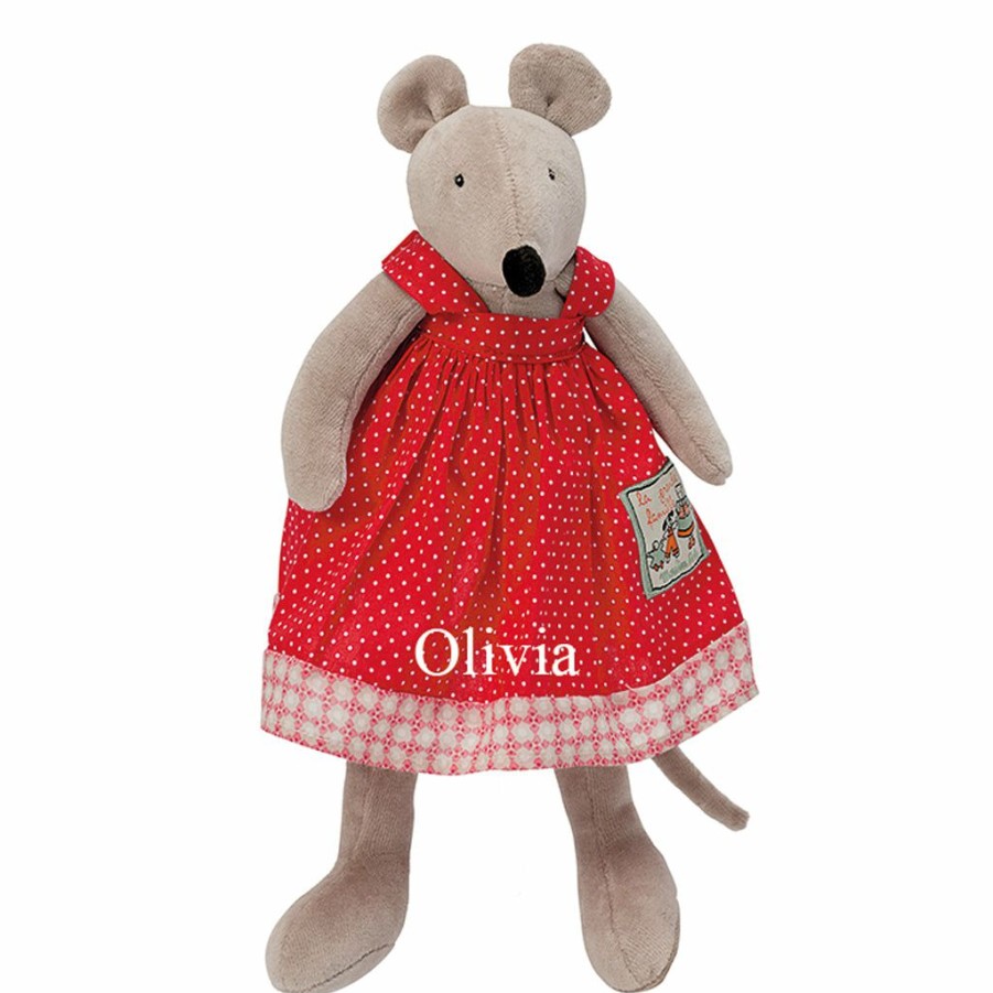 Gifts * | Moulin Roty Personlised Nini The Mouse Soft Toys