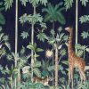 Kids Interiors & Decor * | Rebel Walls Kids Wallpaper Kids Custom Wall Mural Giraffe Stroll Nightfall