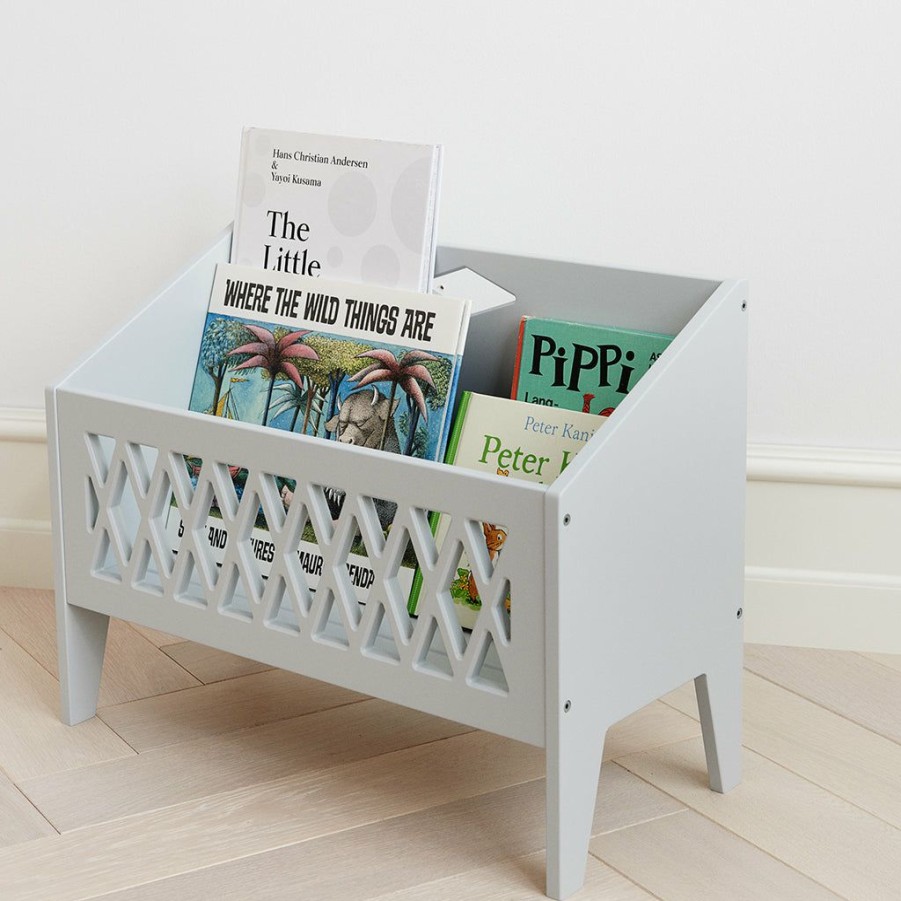 Kids Interiors & Decor * | Book Rack Cam Cam Copenhagen Harlequin Book Bench White