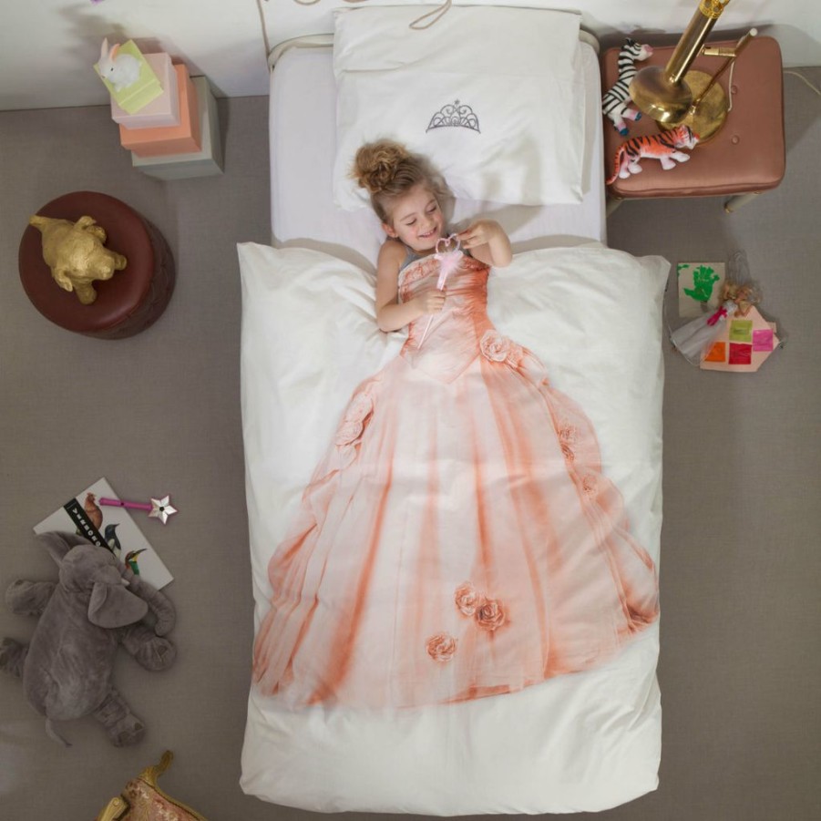 Kids Interiors & Decor * | Snurk Princess Pink Organic Bedding Set