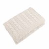 Kids Interiors & Decor * | Toffee Moon Bedding Cable Knit Cotton Baby Blanket Artic Grey