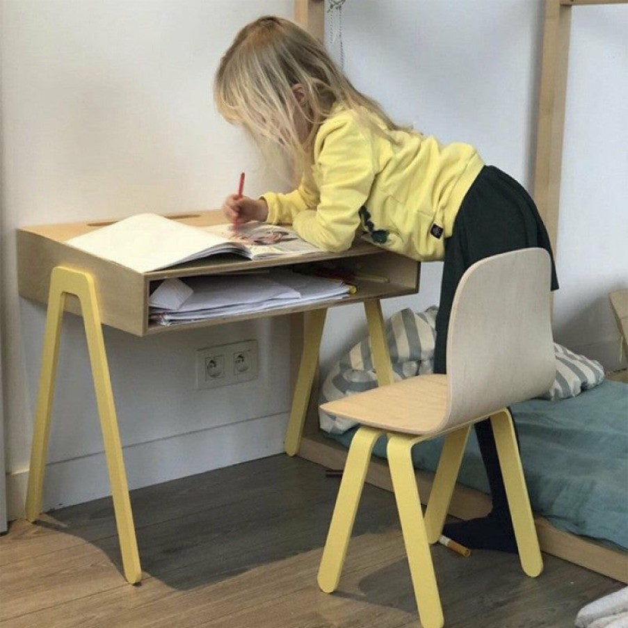 Kids Furniture * | Kids Desks & Stools In2Wood Kids Desk Yellow