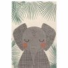 Kids Interiors & Decor * | Nattiot Junko Elephant Jungle Rug