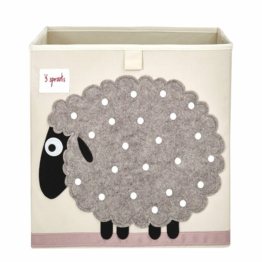 Kids Interiors & Decor * | 3 Sprouts Toy Storage Box Sheep Toy Storage Boxes