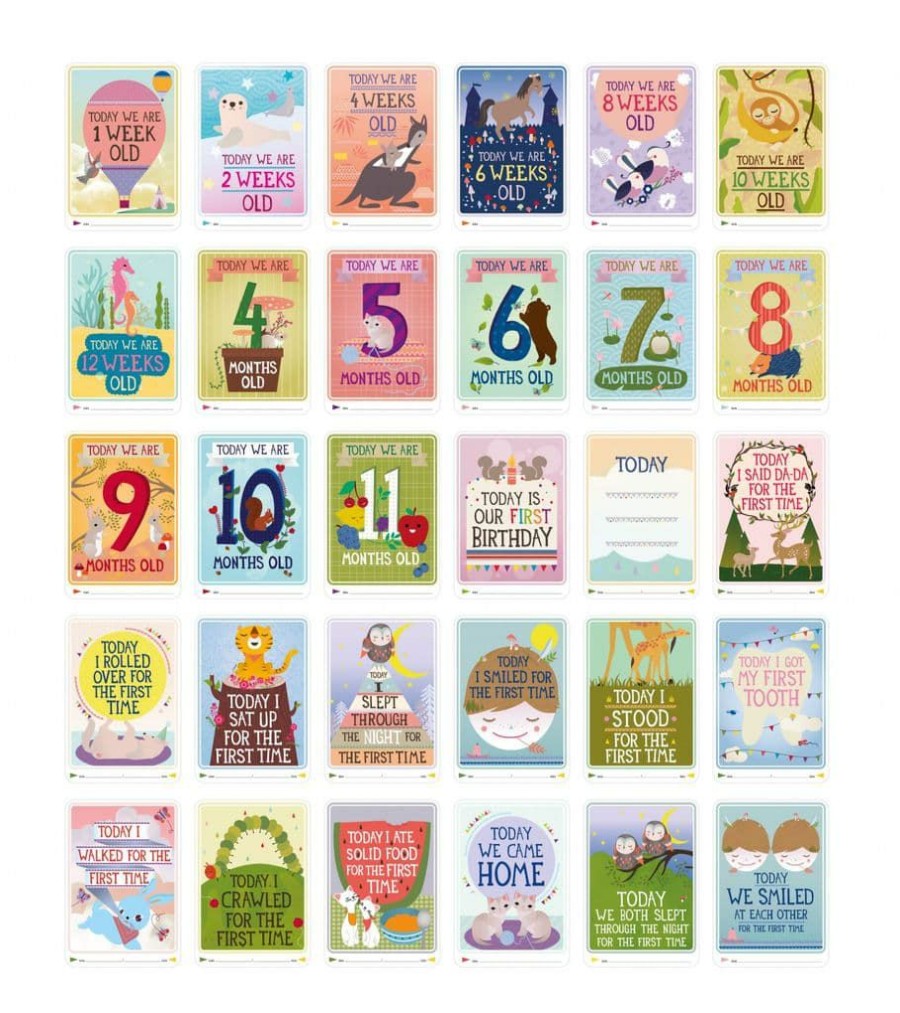 Gifts * | Build Your Own Gift Hamper Milestone Cards Twins