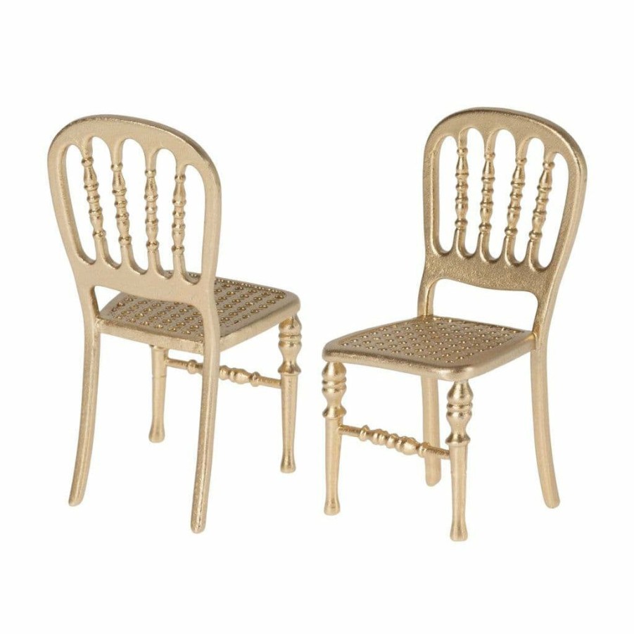 Gifts * | Maileg Gold Mouse Chairs