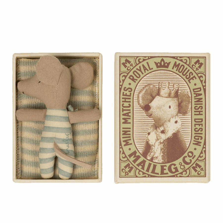 Play * | Josh & Jenna Maileg Baby Mouse In A Matchbox Boy New Arrivals