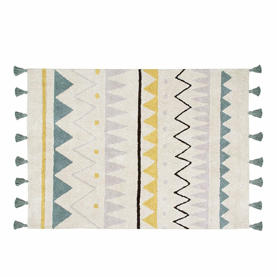 Kids Interiors & Decor * | Lorena Canals Machine Washable Rug Azteca Natural/Blue