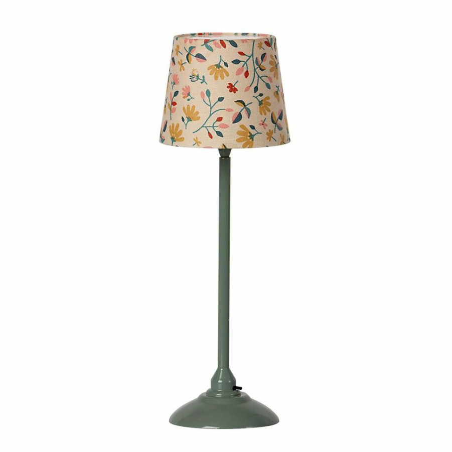 Gifts * | Maileg Mice & Bunnies Maileg Minature Floor Lamp Dark Mint