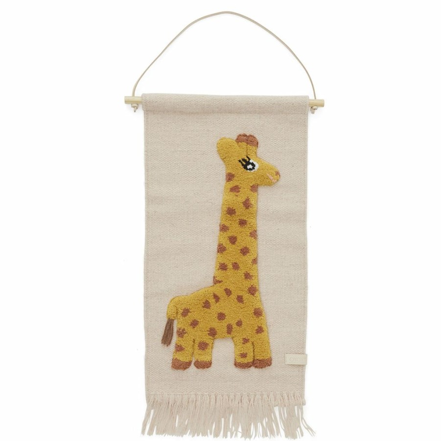 Kids Interiors & Decor * | Oyoy Giraffe Pink Wall Hanger