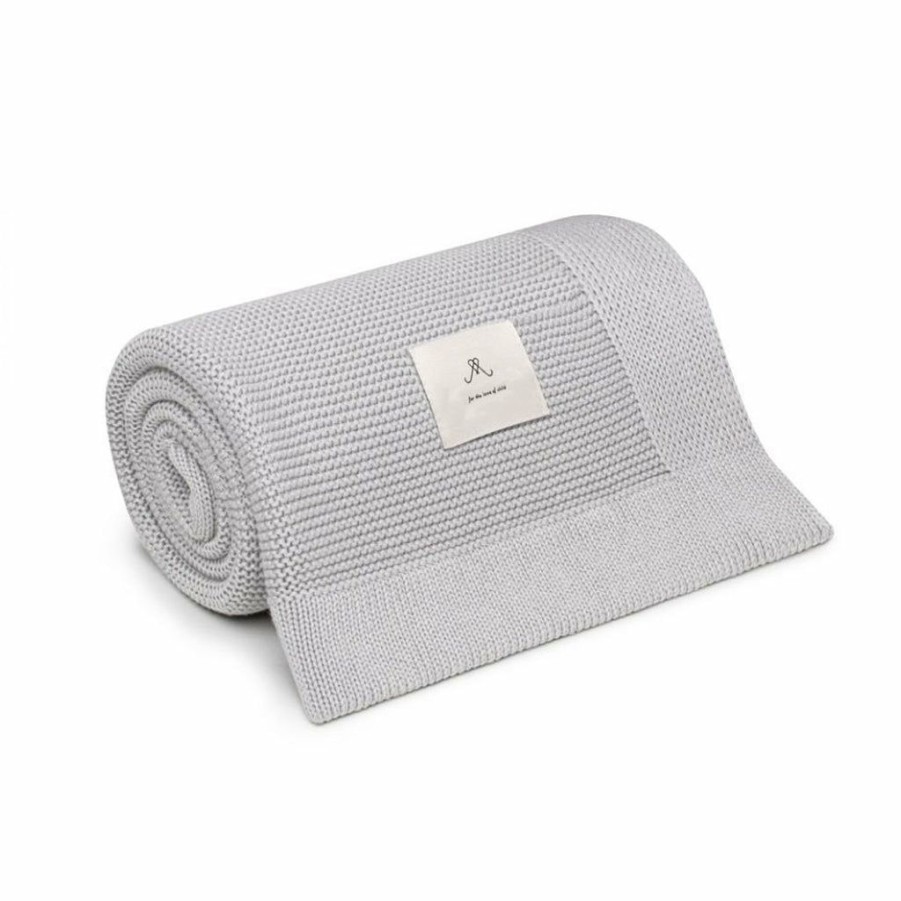 Gifts * | My Memi New Arrivals Classic Bamboo Cotton Blanket Light Grey