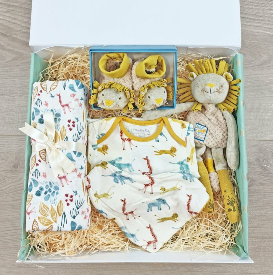 Gifts * | Josh & Jenna Luxury Baby Gift Box Lion