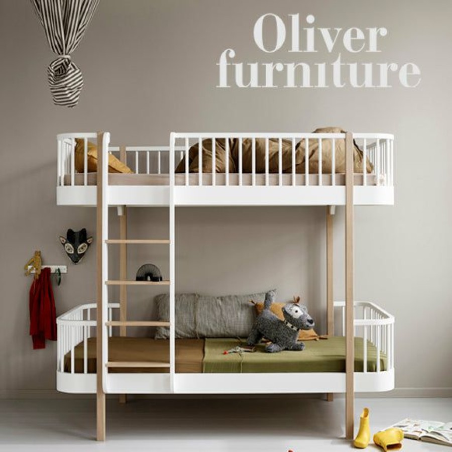 Kids Furniture * | Oliver Furniture Wood Bunk Bed White/Oak