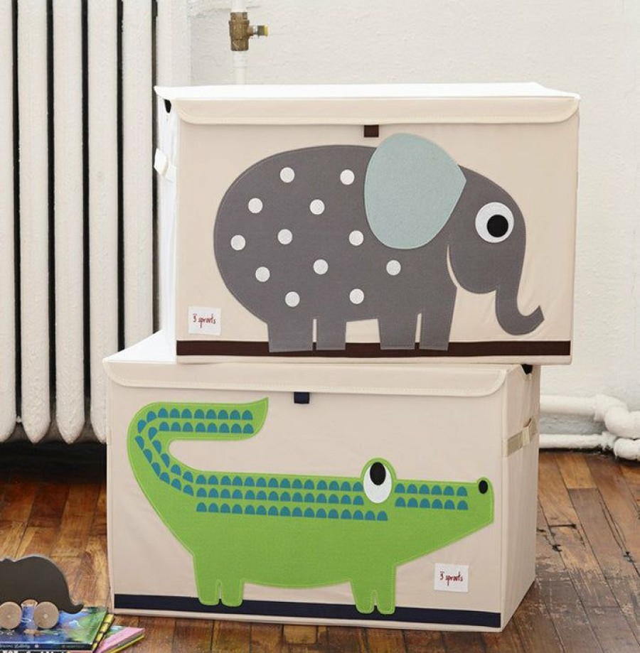 Kids Interiors & Decor * | 3 Sprouts Large Toy Chest Crocodile Toy Chests