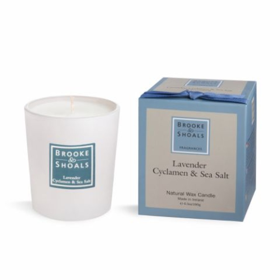 Gifts * | Brooke & Shoals Scented Candle Lavender Cyclamen & Sea Salt Candles & Diffusers