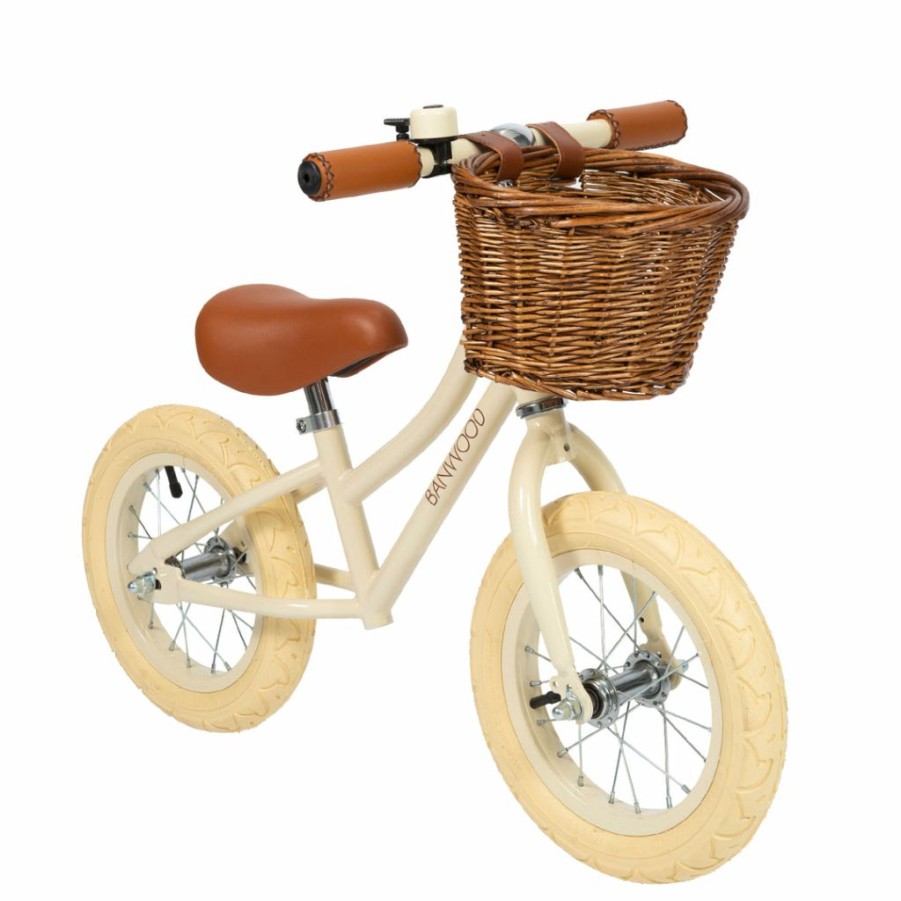 Gifts * | Banwood First Go Balance Bike Cream Kids Bikes & Ride Ons