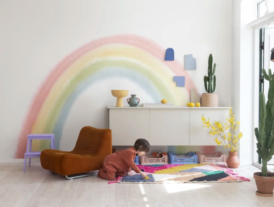 Kids Interiors & Decor * | Rebel Walls Kids Custom Wall Mural Rainbow New Arrivals