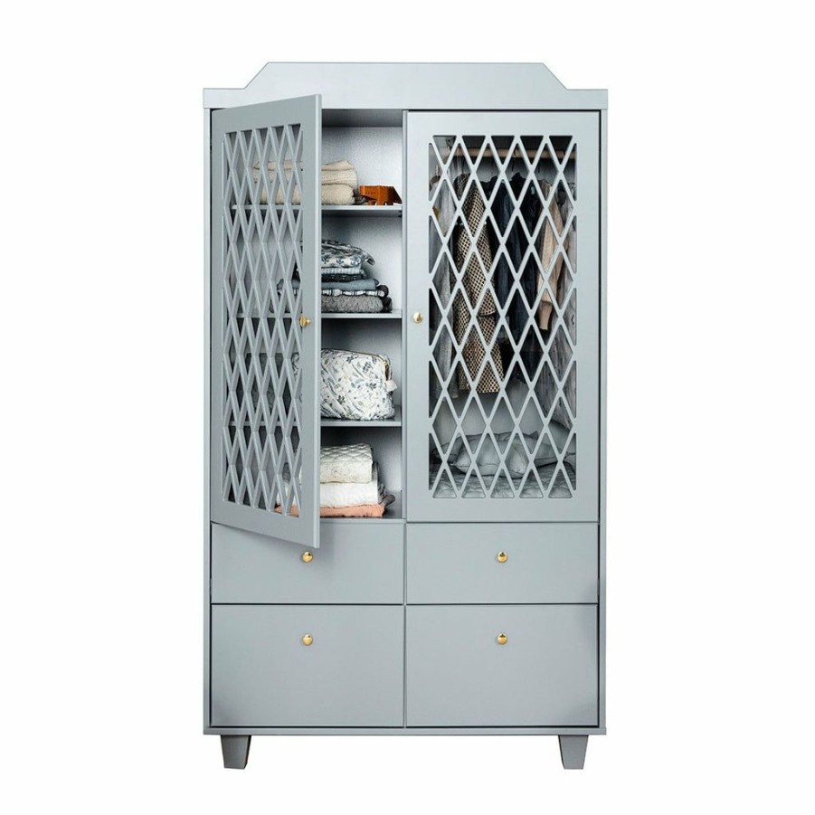 Kids Furniture * | Cam Cam Copenhagen Harlequin Wardrobe Grey Nursery Wardrobes