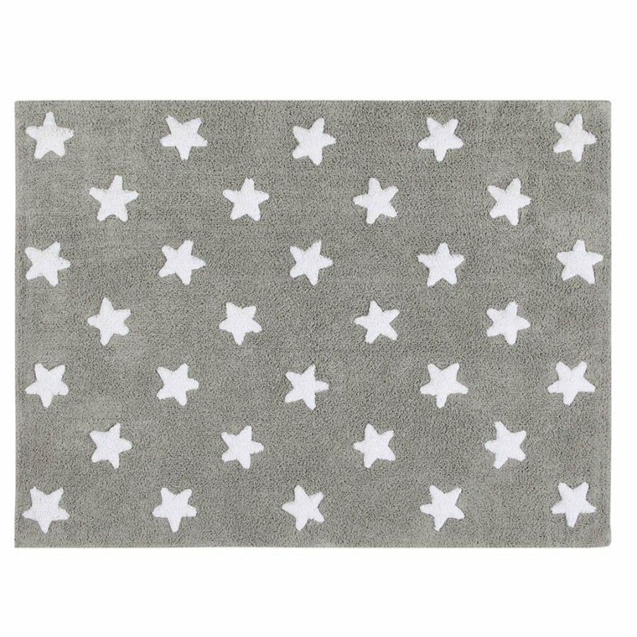 Kids Interiors & Decor * | Lorena Canals Machine Washable Rug Stars Grey/White