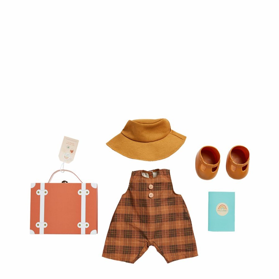 Gifts * | Olli Ella New Arrivals Dinkum Doll Travel Togs Apricot