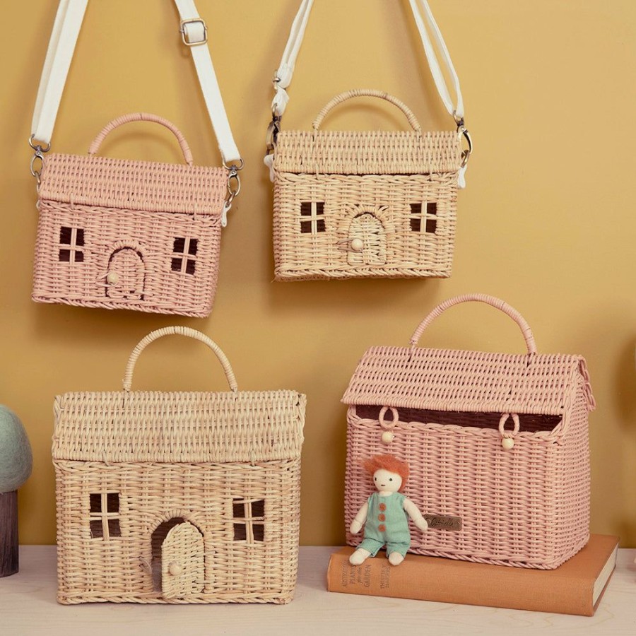 Kids Interiors & Decor * | Olli Ella Casa Bag Rose Toy Storage Baskets