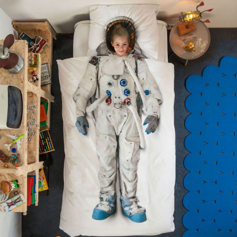 Kids Interiors & Decor * | Snurk Astronaut Organic Bedding Set