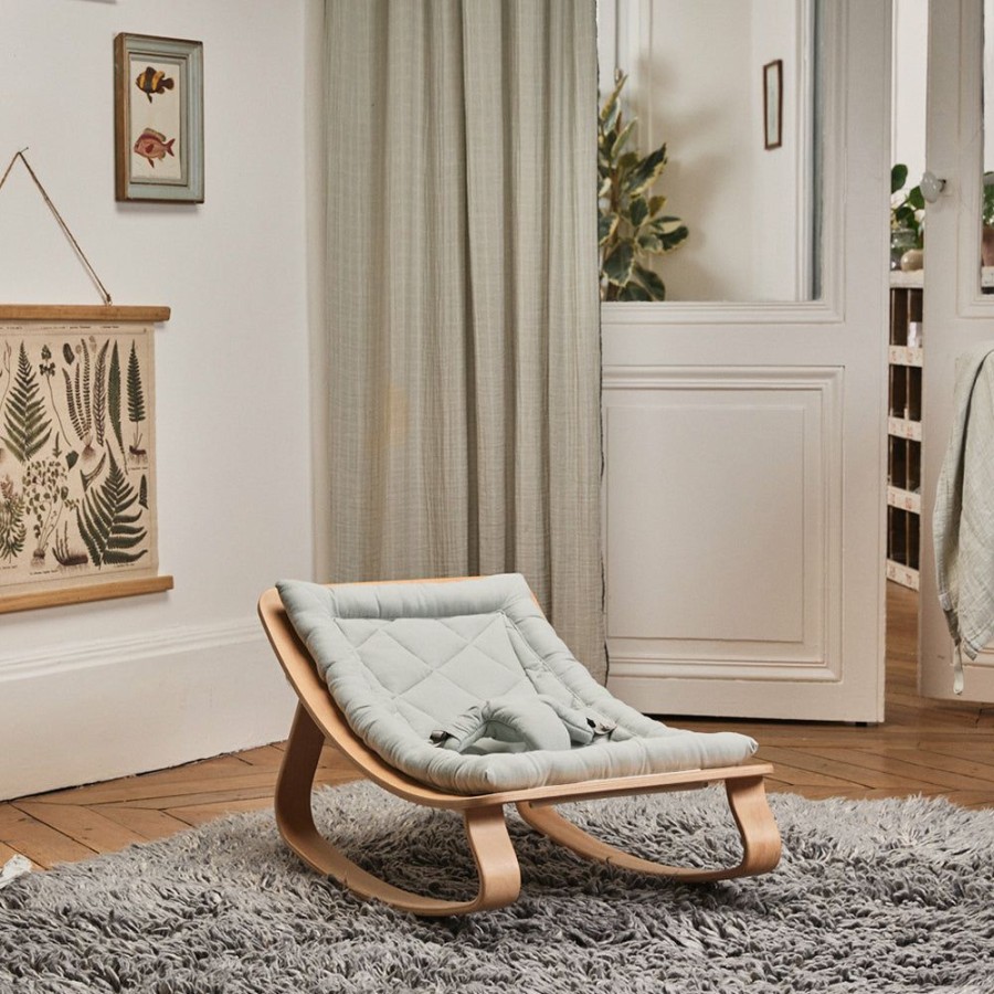 For Baby * | Charlie Crane Levo Baby Rocker Beech + Organic Farrow Cushion