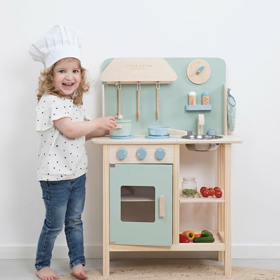 Gifts * | Little Dutch Wooden Toy Kitchen Mint Wooden Toys