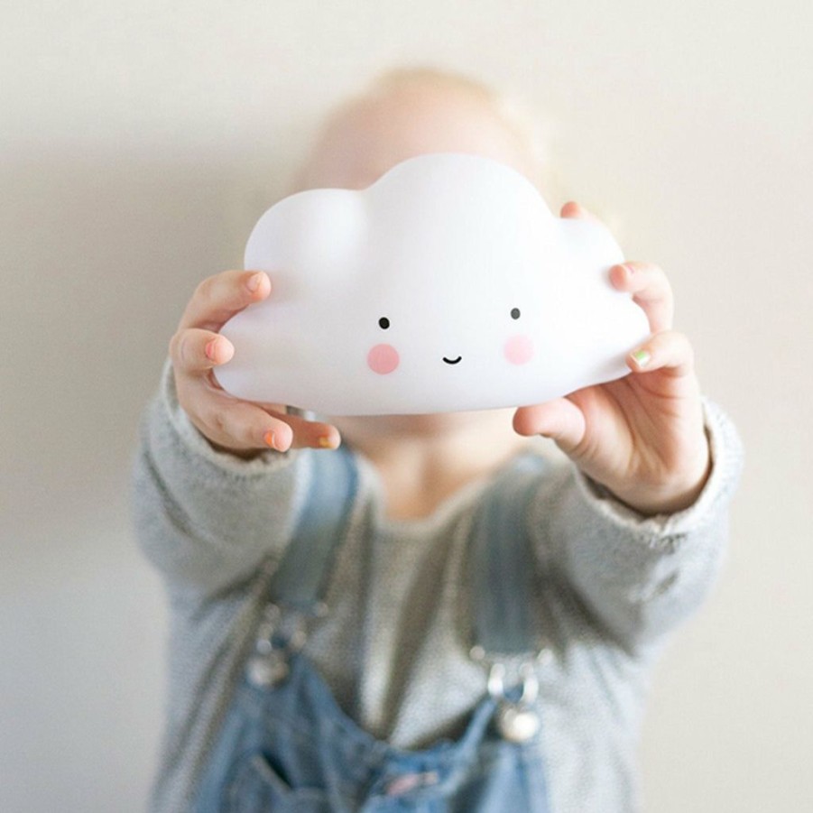 Kids Interiors & Decor * | A Little Lovely Company Mini Cloud Light White