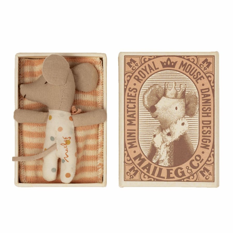 Play * | Josh & Jenna Maileg Baby Mouse In A Matchbox Girl New Arrivals