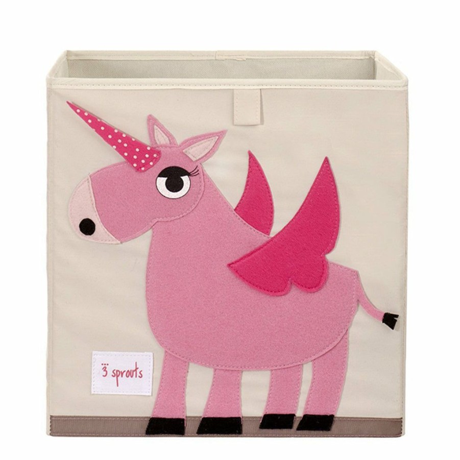 Kids Interiors & Decor * | 3 Sprouts Toy Storage Box Unicorn Toy Storage Boxes