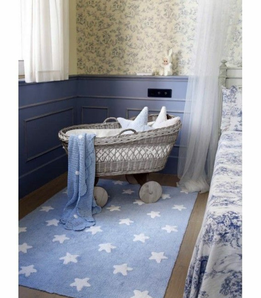 Kids Interiors & Decor * | Rugs Lorena Canals Machine Washable Rug Stars Blue/White