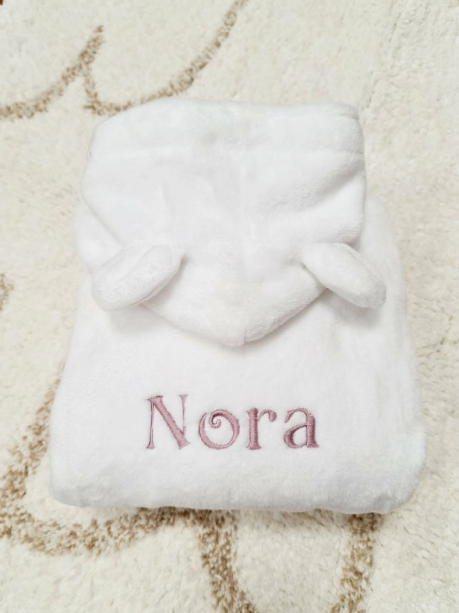 Gifts * | Josh & Jenna Personalised Baby Bathrobe With Ears New Arrivals