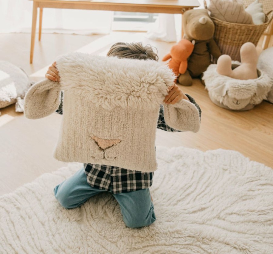 Kids Interiors & Decor * | Lorena Canals Pink Nose Sheep Cushion