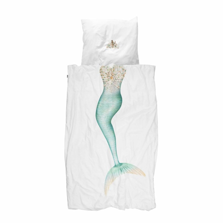 Kids Interiors & Decor * | Snurk Mermaid Organic Bedding Set