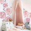 Kids Interiors & Decor * | Schmooks Peonies & Butterflies Wall Stickers 6 Pack