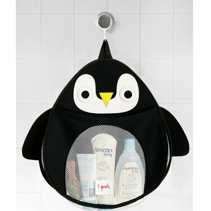 Kids Interiors & Decor * | 3 Sprouts Bath Storage Caddy Penguin Bath Storage & Laundry Hampers