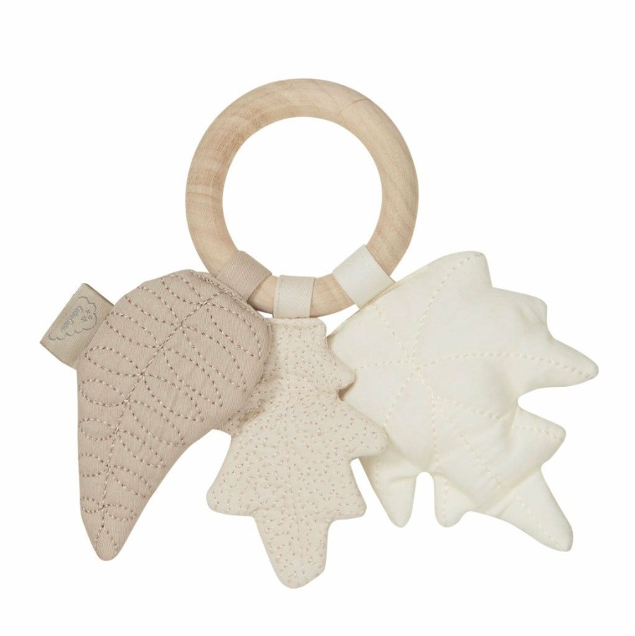 Gifts * | Cam Cam Copenhagen Baby Rattle Leaves Natural