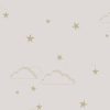 Kids Interiors & Decor * | New Arrivals Hibou Home Starry Sky Pink & Gold Wallpaper