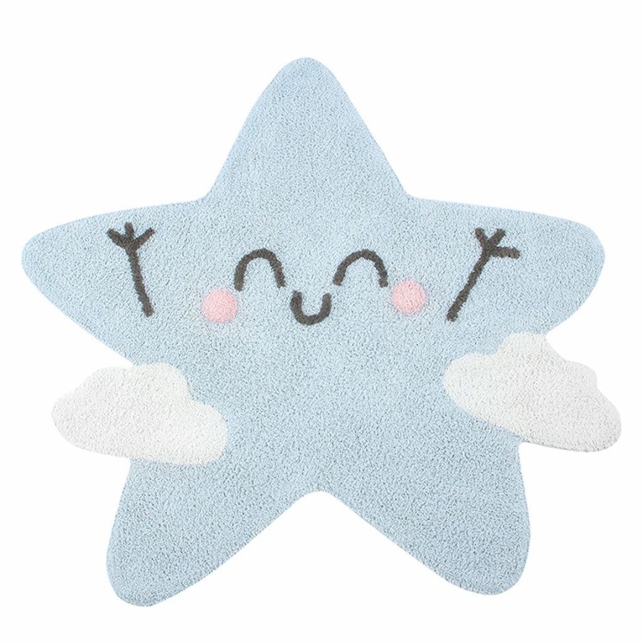 Kids Interiors & Decor * | Lorena Canals Machine Washable Rug Silhouette Happy Star