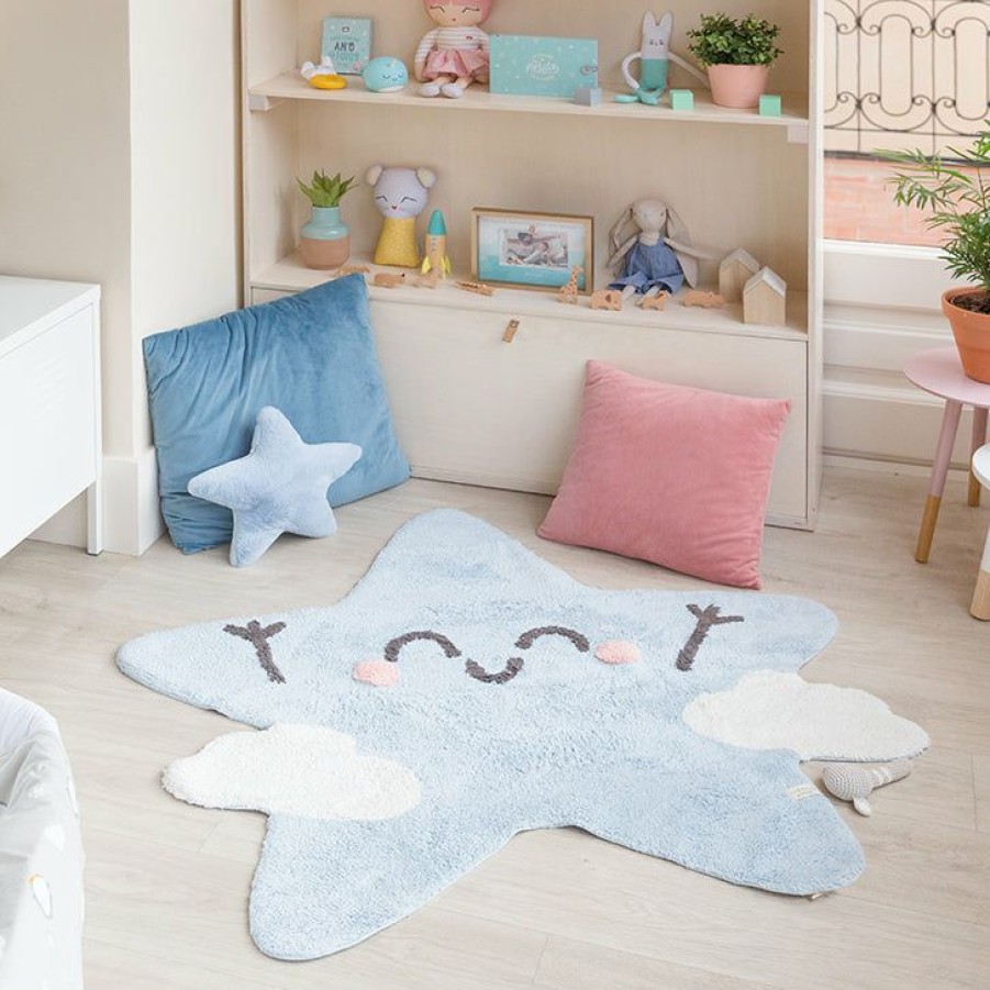 Kids Interiors & Decor * | Lorena Canals Machine Washable Rug Silhouette Happy Star