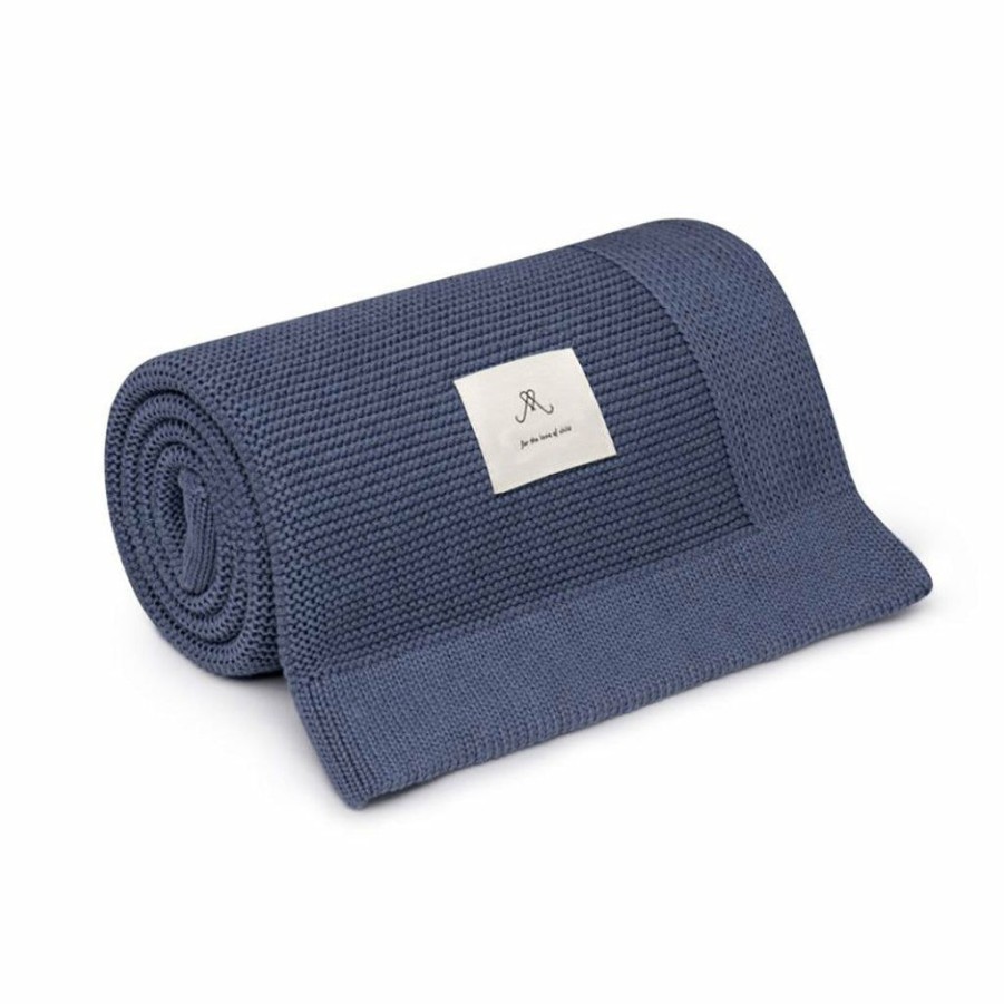 Gifts * | My Memi New Arrivals Classic Bamboo Cotton Blanket Denim