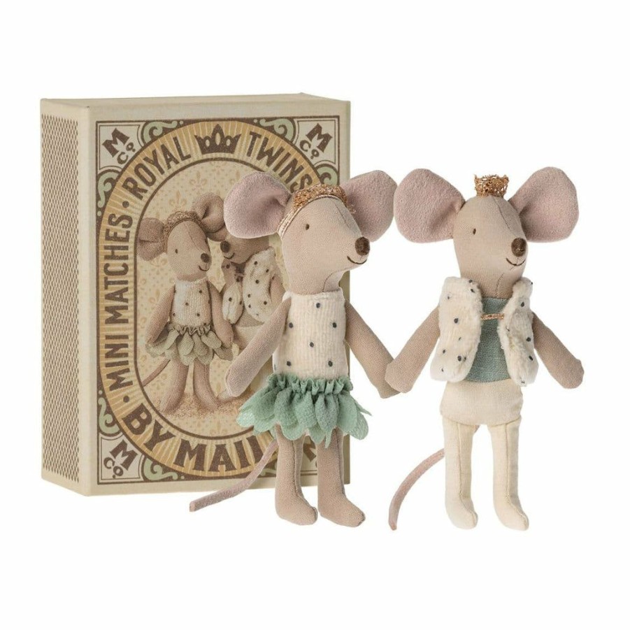 Gifts * | Maileg Royal Twin Mice In A Matchbox