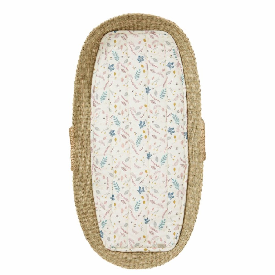 Kids Interiors & Decor * | Cam Cam Copenhagen Organic Changing Basket Liner Pressed Leaves Rose