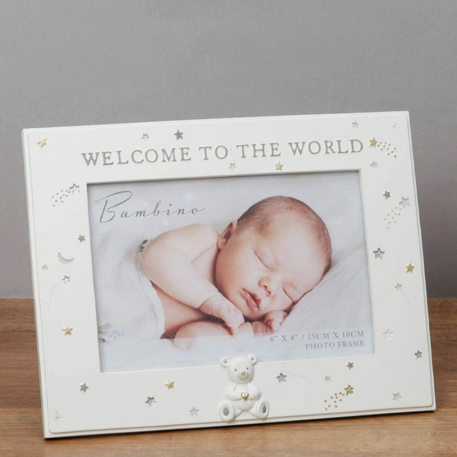 Kids Interiors & Decor * | Cherish Me Dublin Welcome To The World Photo Frame 4" X 6" Decorative Items