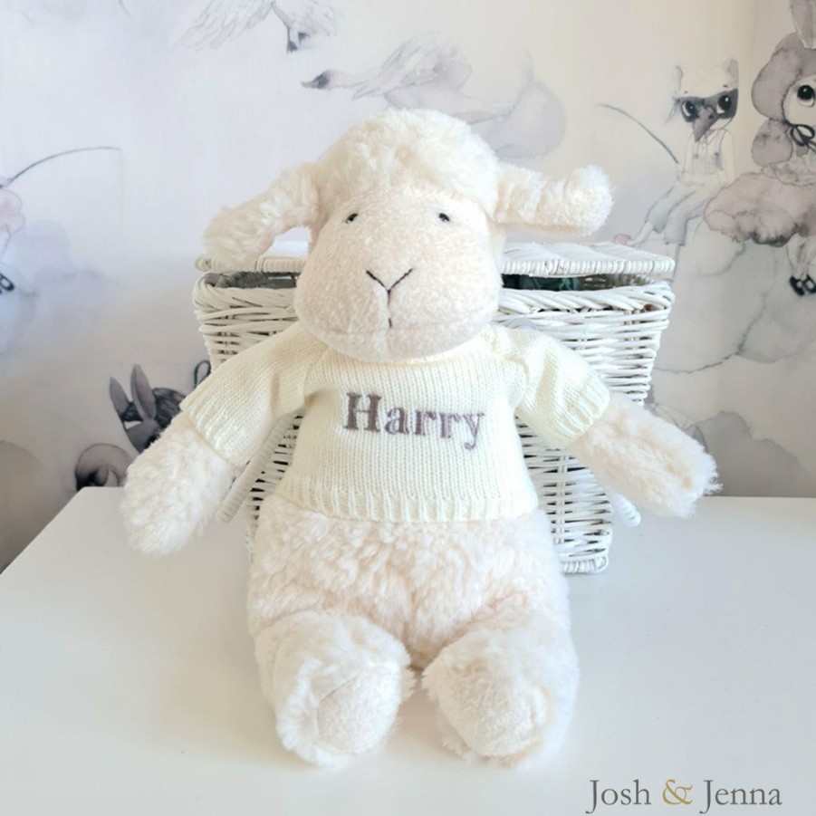 Gifts * | Moulin Roty Personalised Soft Lamb Ivory Doll Play