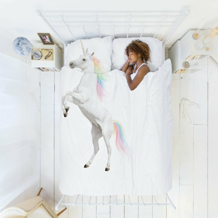 Kids Interiors & Decor * | Snurk Unicorn Organic Bedding Set