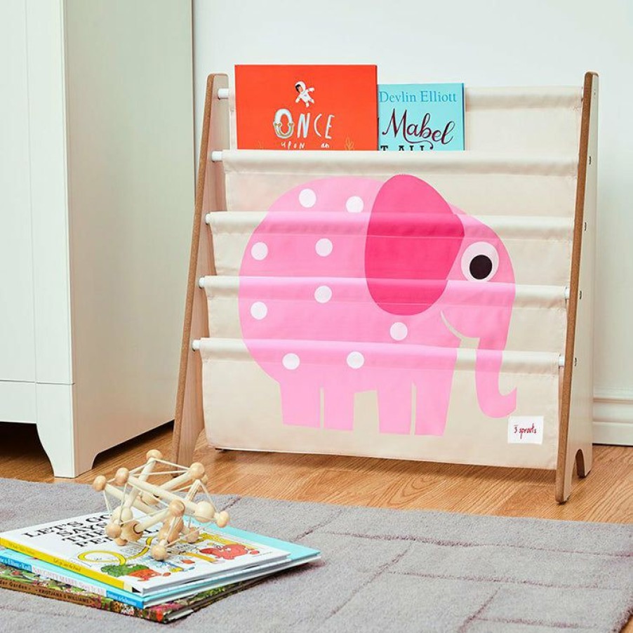 Kids Interiors & Decor * | Book Rack 3 Sprouts Book Shelf Rack Elephant